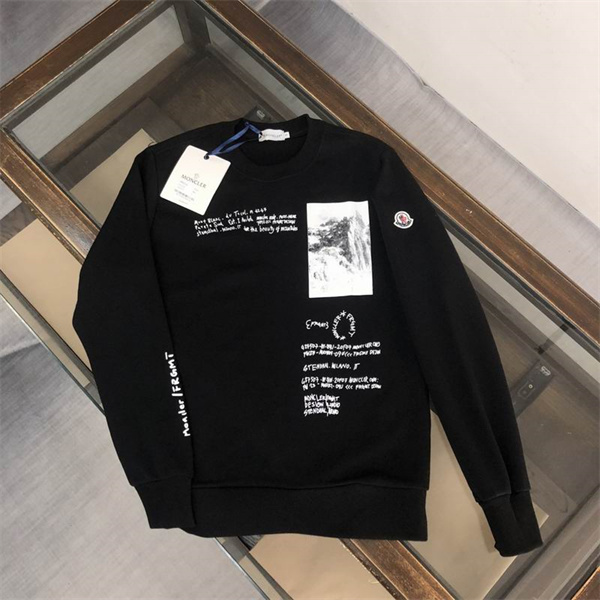 モンクレール 偽物 Tシャツ モノクロ フォトプリント ロゴ 刺繍 スタイリッシュ MONCLER