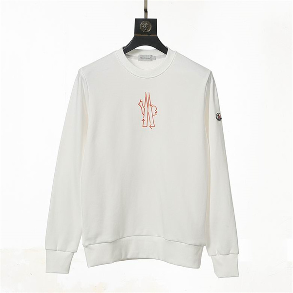 モンクレール コピー トレーナー BORN TO PROTECT プリント ロゴ ワッペン付き MONCLER