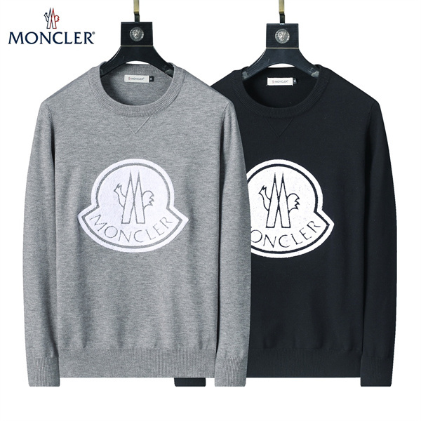 モンクレール スーパーコピー トレーナー ロゴ刺繍 センター入り モスグリーン MONCLER