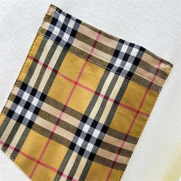 バーバリー コピー トレーナー チェックモチーフ スリーブロゴ アイボリー グレージュ BURBERRY 