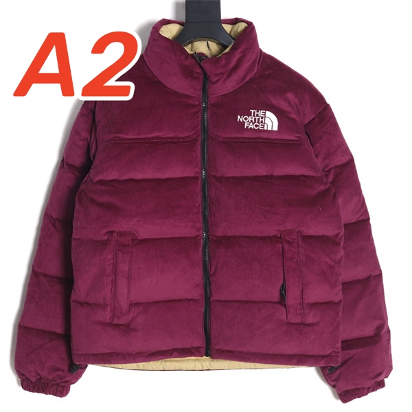 ザノースフェイス コピー ダウンジャケット リバーシブル スエード素材 カーキ THE NORTH FACE