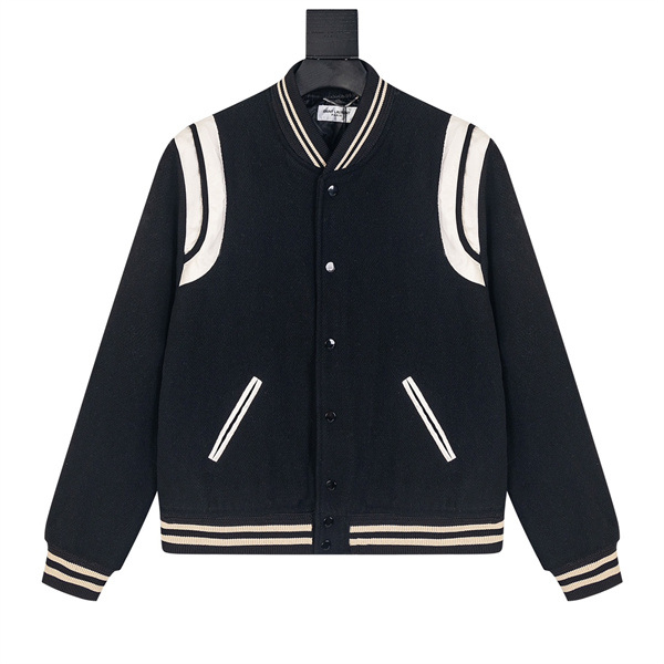 サンローラン スーパーコピー ジャケット スタジアムジャンパー スナップボタン SAINT LAURENT