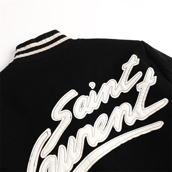 SAINT LAURENT コピー ジャケット エンボスロゴ スナップボタン サンローラン
