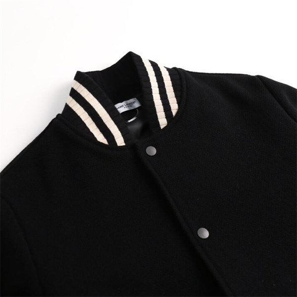 SAINT LAURENT コピー ジャケット エンボスロゴ スナップボタン サンローラン
