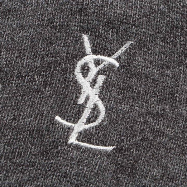 サンローラン スーパーコピー カーディガン シンプル YSLロゴ刺繍 落ち着いたカラー SAINT LAURENT