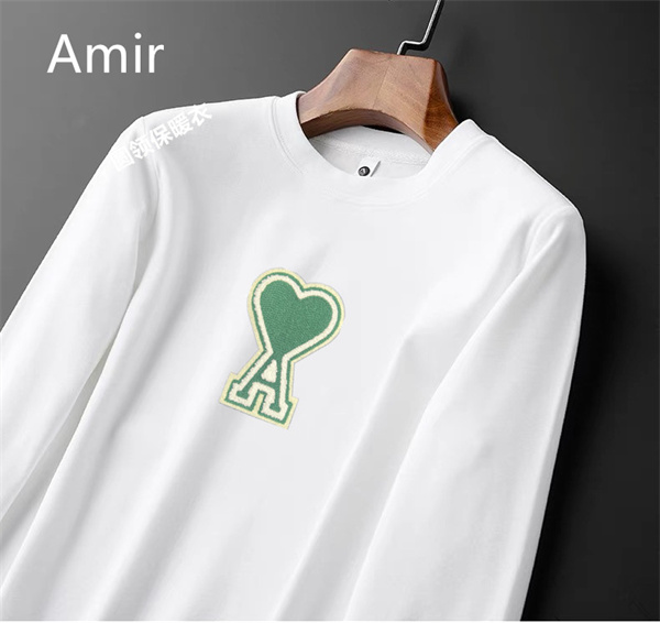 アミ パリス スーパーコピー 長袖Ｔシャツ Aハートロゴ 刺繍入り コットン リラックスシルエット AMI PARIS