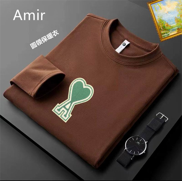 アミ パリス スーパーコピー 長袖Ｔシャツ Aハートロゴ 刺繍入り コットン リラックスシルエット AMI PARIS