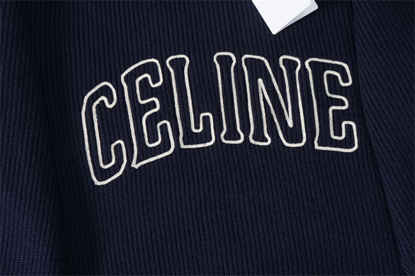 CELINE コピー セーター 刺繍ロゴ ウール素材 エレガントデザイン リブ編み素材 セリーヌ