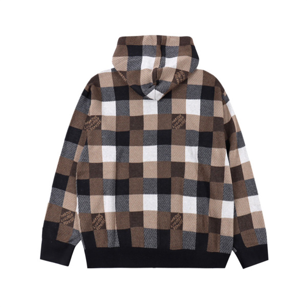 LOUIS VUITTON コピー パーカー クラシカルチェック コットン素材 シックなデザイン ルイ・ヴィトン