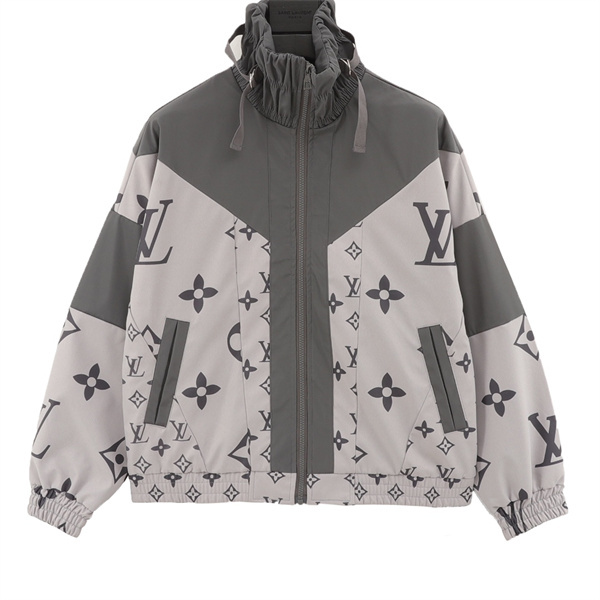 LOUIS VUITTON コピー ジャケット グレー＆シルバー モノグラム スポーティーエレガント ルイ・ヴィトン