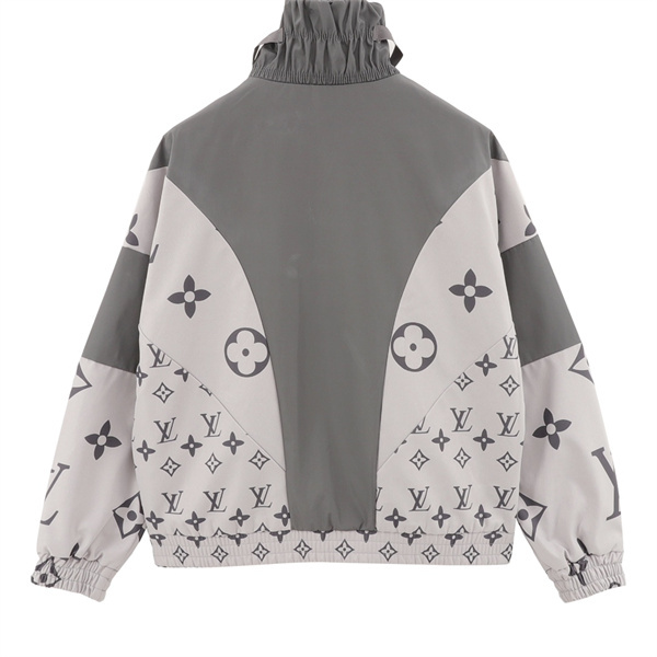 LOUIS VUITTON コピー ジャケット グレー＆シルバー モノグラム スポーティーエレガント ルイ・ヴィトン