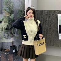 CELINE スーパーコピー カーディガン ロゴ 刺繍 ケーブル編み ホワイト セリーヌ