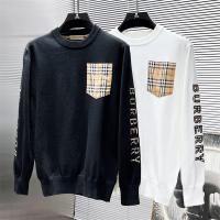 バーバリー コピー トレーナー チェックモチーフ スリーブロゴ アイボリー グレージュ BURBERRY