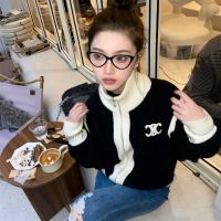 セリーヌ 偽物 ジャケット モノトーン デザイン トリオンフロゴ モダンジップアップ CELINE