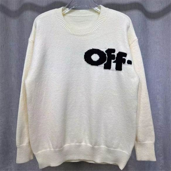 Off-White スーパーコピー セーター アイコニックロゴでスタイリッシュ オフホワイト