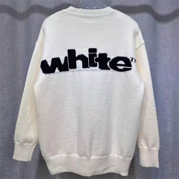 Off-White スーパーコピー セーター アイコニックロゴでスタイリッシュ オフホワイト