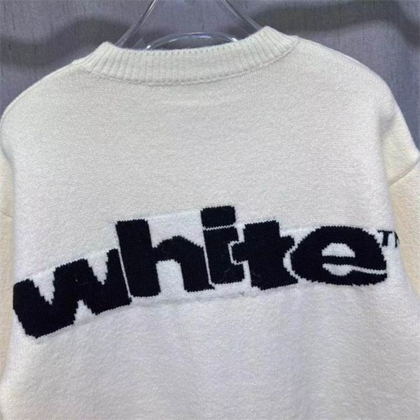 Off-White スーパーコピー セーター アイコニックロゴでスタイリッシュ オフホワイト