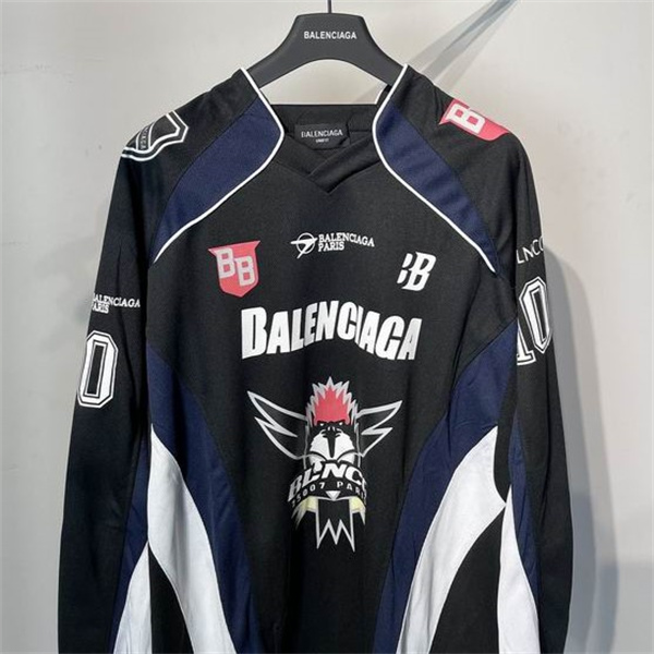 BALENCIAGA スーパーコピー 長袖Tシャツ スポーティロゴ アクティブ バレンシアガ