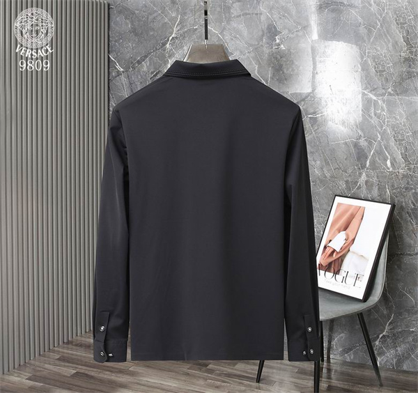 ヴェルサーチ スーパーコピー ポロTシャツ 1/4ジップ スタイリッシュ 柔らかい VERSACE