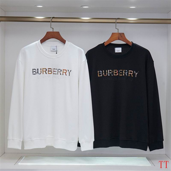 BURBERRY スーパーコピー トレーナー 立体ロゴ チェック デザイン ホワイト＆ブラック バーバリー