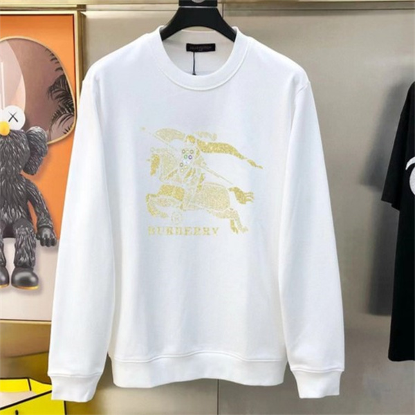 BURBERRY 偽物 トレーナー 騎士エンブレム ゴールド×ブラック 高級感 バーバリー