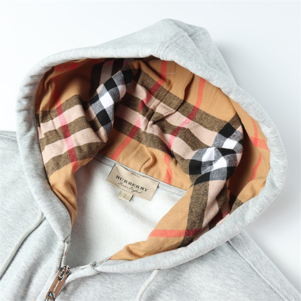 BURBERRY スーパーコピージャケット ジップアップ チェック柄フード バーバリー