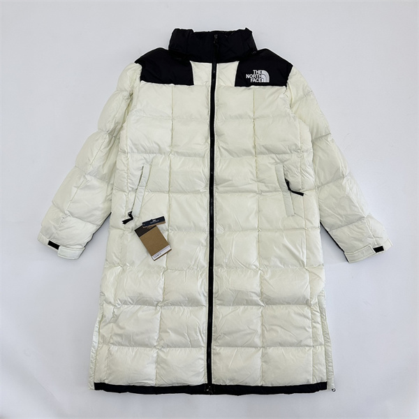 THE NORTH FACE コピー ダウンジャケット ロング丈 ブラック切り替え ロゴアクセント ザノースフェイス