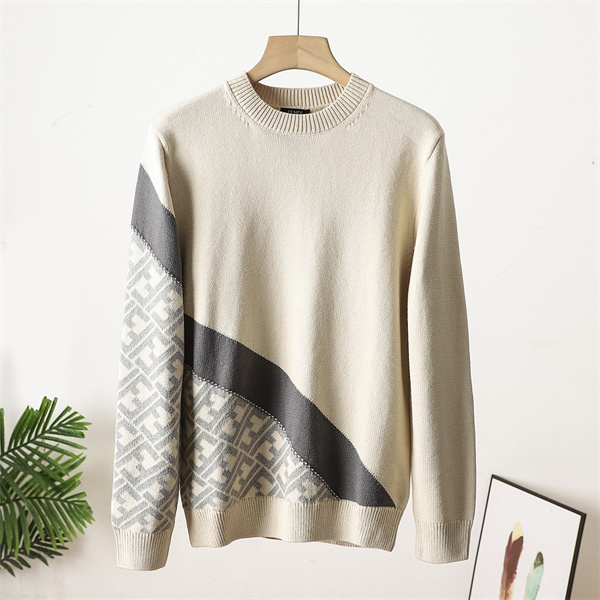FENDI コピー セーター ベージュ グレーライン FFモノグラム フェンディ