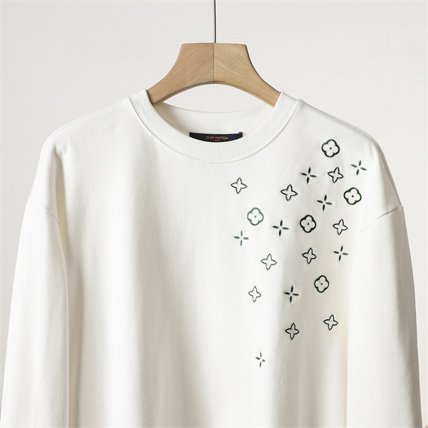 LOUIS VUITTON コピー トレーナー モノグラム柄 ホワイトアクセント ルイヴィトン