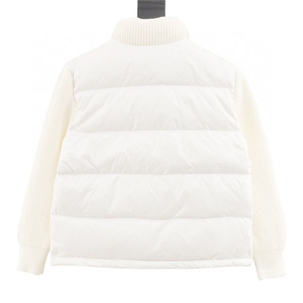 モンクレール コピー ダウンジャケット リブ ニット 襟 袖付き ジップポケット  MONCLER