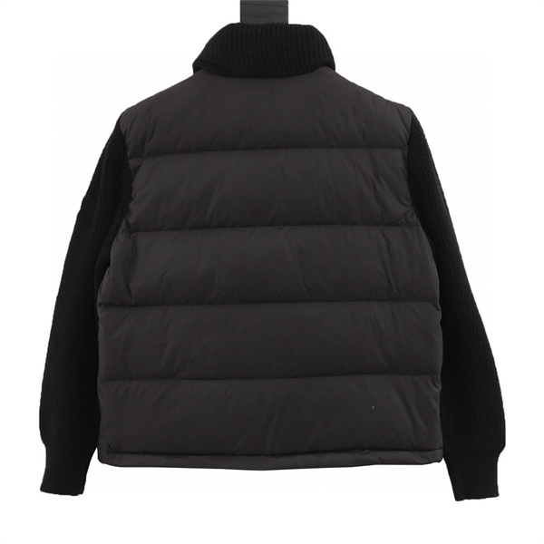 モンクレール コピー ダウンジャケット リブ ニット 襟 袖付き ジップポケット  MONCLER