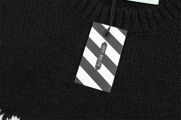 オフホワイト スーパーコピー セーター ロゴプリント 大胆 ミニマル デザイン シンプル Off-White