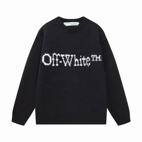 オフホワイト スーパーコピー セーター ロゴプリント 大胆 ミニマル デザイン シンプル Off-White