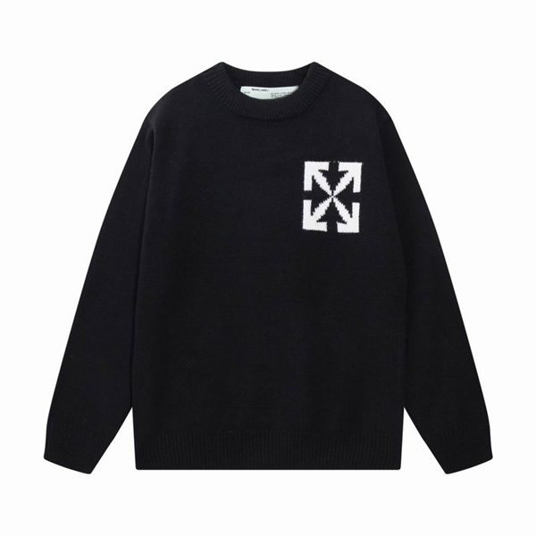 Off-White コピー セーター 矢印ロゴ シンプル モダン ストリート デザイン オフホワイト