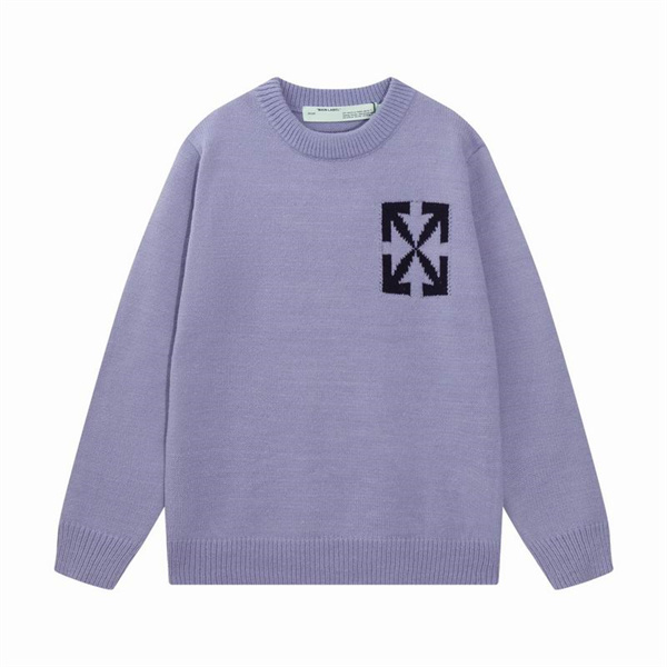 Off-White コピー セーター 矢印ロゴ シンプル モダン ストリート デザイン オフホワイト