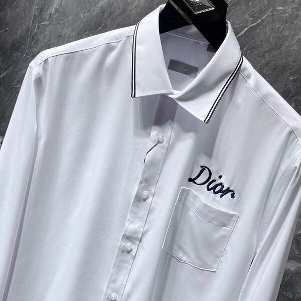 ディオール コピー シャツ ロゴ刺繍 手書き風 ロゴ エレガント シンプル デザイン DIOR