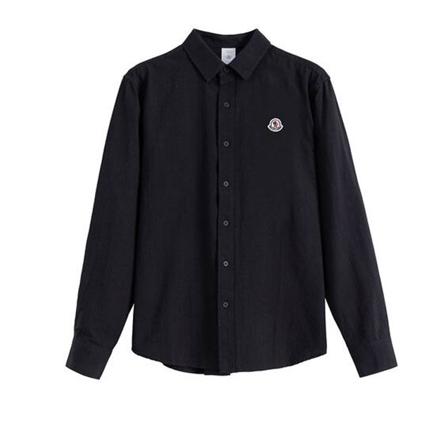 MONCLER スーパーコピー シャツ ロゴ刺繍 シンプル クラシック スタイル モンクレール