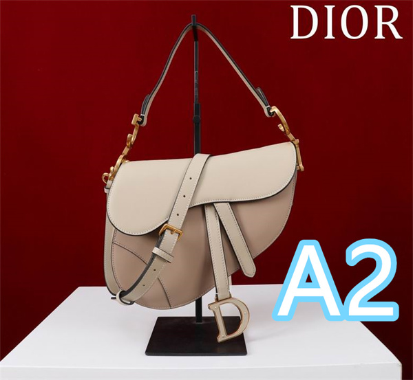 ディオール スーパーコピー サドルバッグ ブラック ホワイト ツートーン ユニークシルエット ゴールド金具 DIOR