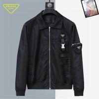 プラダ コピー ジャケット シルバーバックル レザー ロゴ ポケット 高級感 PRADA