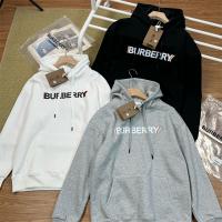 BURBERRY スーパーコピーパーカー ロゴプリント 赤ベージュストライプ バーバリー
