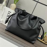 LOEWE コピー ハンドバッグ 結び目デザイン ミニマル ブラックレザー ロエベ