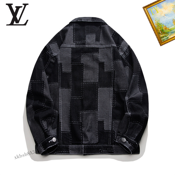 ルイヴィトン スーパーコピー デニムジャケット パッチワーク ゴールドロゴ 洗練 デザイン LOUIS VUITTON