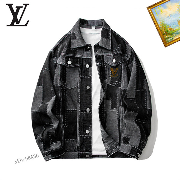 ルイヴィトン スーパーコピー デニムジャケット パッチワーク ゴールドロゴ 洗練 デザイン LOUIS VUITTON