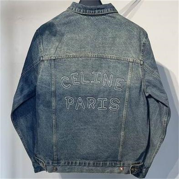 2024コレクション セリーヌ スーパーコピー デニムジャケット ダブルCロゴ CELINE PARIS 
