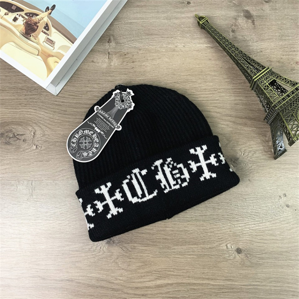 クロムハーツ 偽物 ニット帽 CHモノグラムロゴ ジャカード編み 保温性 ラグジュアリー CHROME HEARTS