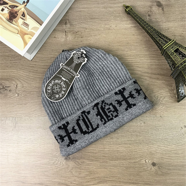 クロムハーツ 偽物 ニット帽 CHモノグラムロゴ ジャカード編み 保温性 ラグジュアリー CHROME HEARTS