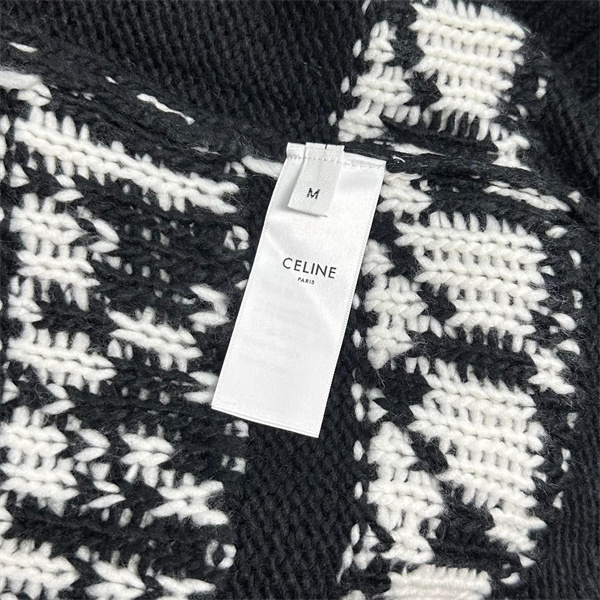 CELINE スーパーコピー ニット モノトーン デザイン フード付き セリーヌ