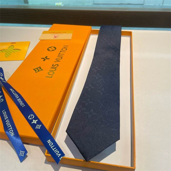 ルイヴィトン スーパーコピー ネクタイ シルバーグレー モノグラムパターン シルク LOUIS VUITTON