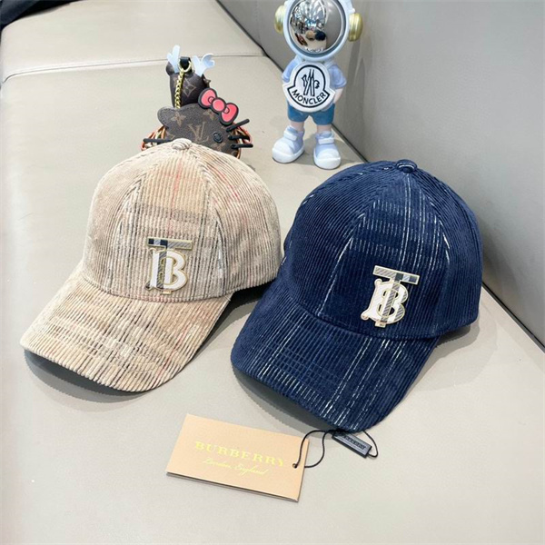 バーバリー 偽物 キャップ TBロゴ コーデュロイ素材 ベージュ ネイビー BURBERRY