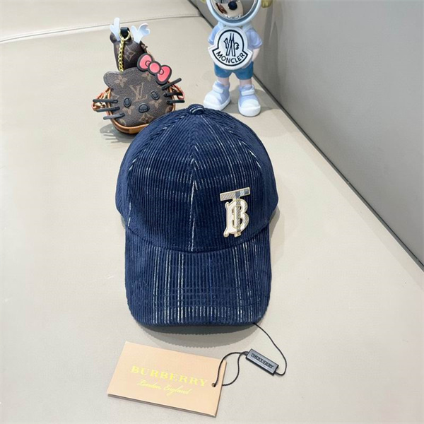  バーバリー 偽物 キャップ TBロゴ コーデュロイ素材 ベージュ ネイビー BURBERRY